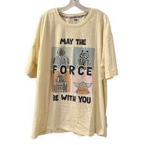 Men’s Disney Star Wars Cream Color Graphic T-Shirt - Size XL - NWT